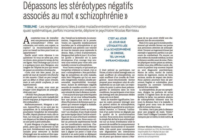schizophrénie nicolas rainteau